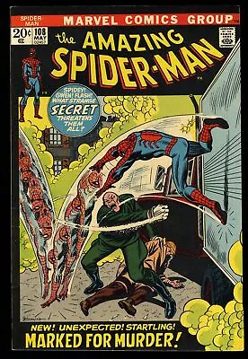 Buy Amazing Spider-Man #108 NM- 9.2 1st Appearance Sha Shan! Marvel 1972 • 75.15£