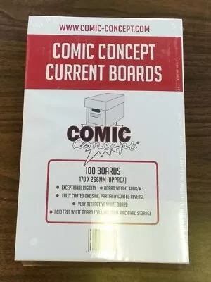 Buy 100 X CURRENT SIZE COMIC BOOK ( BACKING BOARDS ) COMIC CONCEPT • 16.39£