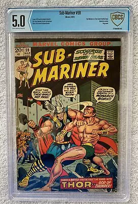 Buy Sub-Mariner #59 (Marvel, 3/79) CBCS 5.0 VG/FN {Classic THOR Vs. NAMOR Cover} • 86.84£