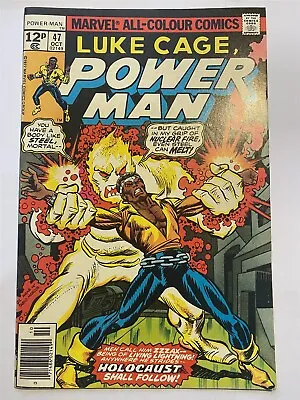 Buy LUKE CAGE, POWER MAN #47 UK Price Marvel Comics 1977 VF/NM • 4.95£