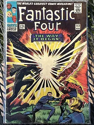 Buy Fantastic Four #53 1966 Key Marvel Comic Book 2nd Appearance Of Black Panther • 67.19£