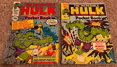 Buy The Incredible Hulk Pocket Book Marvel UK Issues 3 & 5 Selling As A Pair 1980 • 5£