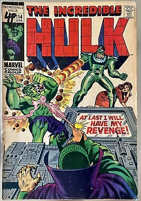 Buy Incredible Hulk 114 (1969) Mandarin And Sandman App • 10£