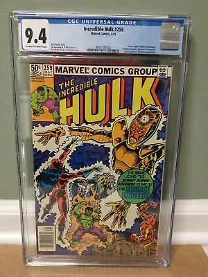 Buy The Incredible Hulk #259 CGC 9.4  Marvel Comics  1981 **FREE SHIPPING** 🇺🇸  • 54.40£