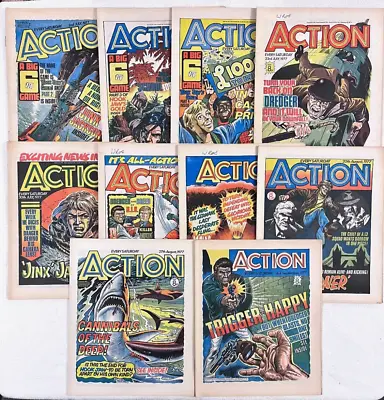 Buy 10 Issue Run ACTION Comic 2/7/77 To 3/9/77 - High Grade VFN - IPC Post-ban. • 40£