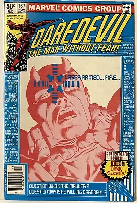 Buy Daredevil #167 Newsstand Marvel Frank Miller VF- • 11.85£