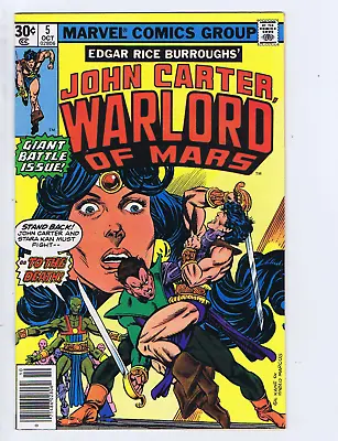 Buy John Carter,Warlord Of Mars  #5 Marvel 1977 • 11.95£