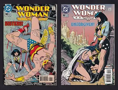 Buy Wonder Woman #98 & #99 Brian Bolland Covers DC 1995 Wonder Woman Vs Artemis • 7.94£
