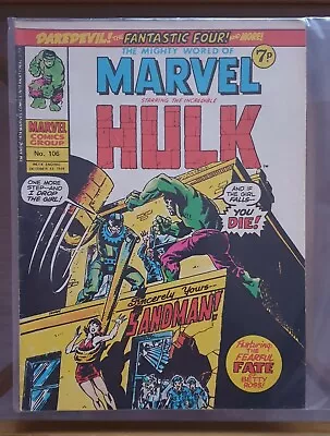 Buy The Mighty World Of Marvel Comic No. 106 1974 Feat. The Incredible Hulk • 5£
