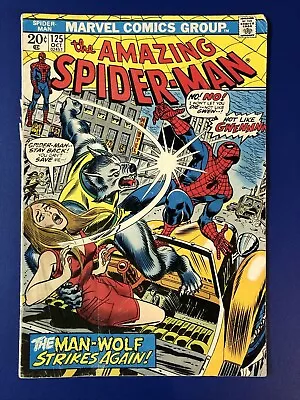 Buy Amazing Spider-man #125, GD/VG 3.0, 2nd Appearance Man-Wolf • 18.27£