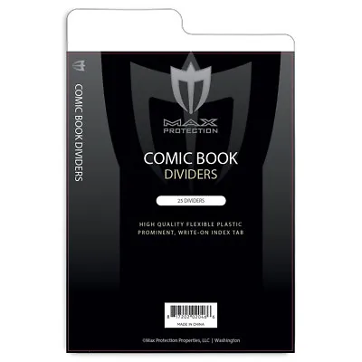 Buy Case Of 300 Max Pro Tabbed White Comic Book Box Dividers - 7 1/4 X 10 3/4 • 109.63£