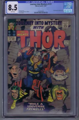 Buy Journey Into Mystery #123 Marvel 1965 CGC 8.5 (VF+) While A Universe Trembles ! • 158.32£