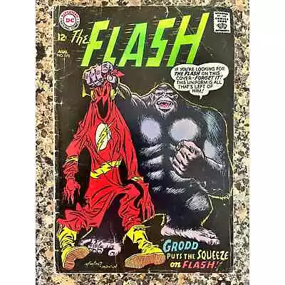 Buy The Flash No 172  Grodd Puts The Squeeze On Flash! . August 1967. Silver Age.  • 22.39£