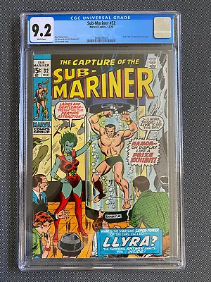 Buy SUB-MARINER #32 CGC 9.2 White Pages! Origin & 1st Llyra Appearance • 394.34£