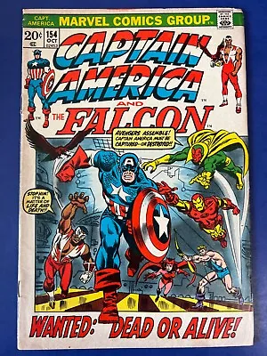 Buy Captain America #154 1st Full App Jack Monroe As Bucky Comic Book 1972 Marvel FN • 14.19£