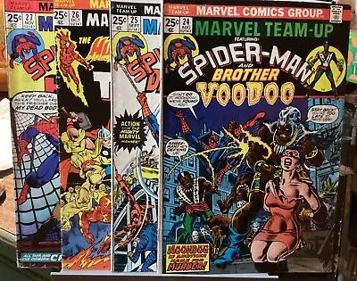Buy 4 Comic Lot 1974 Marvel Team-up #24 25 26 27 Spider-man 1st Moondog Malicious • 10.53£