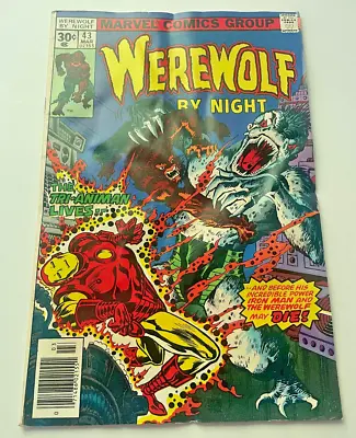 Buy Werewolf By Night #43 Marvel Comic Book Last Issue Iron Man Horror Disney+ • 7.90£