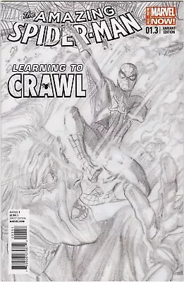 Buy Amazing Spider-Man (2014) #1.3 Learning To Crawl Ross Sketch Variant 1:200 NM- • 25.26£