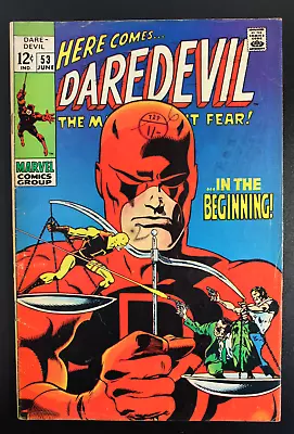 Buy DAREDEVIL #53 Marvel 1969 - Stan Lee + Gene Colan Origin Retold - VG • 18£