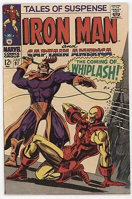 Buy Tales Of Suspense 97 Marvel 1968 FN Iron Man Captain America 1st Whiplash • 43.38£