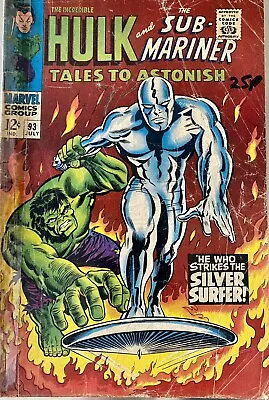 Buy Tales To Astonish #93 1967 Silver Surfer  The Incredible Hulk • 25£