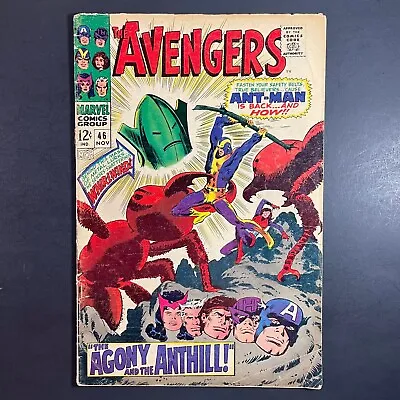 Buy Avengers 46 1st Whirlwind Silver Age Marvel 1967 Buscema Cover Goliath Comic • 15.95£