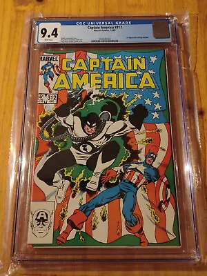 Buy Captain America #312 CGC 9.4 - 1st Appearance Of Flag Smasher 12/85 White Pages • 48.21£