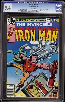 Buy Iron Man # 118 CGC 9.4 White (Marvel, 1979) 1st Appearance Of Jim Rhodes • 118.59£