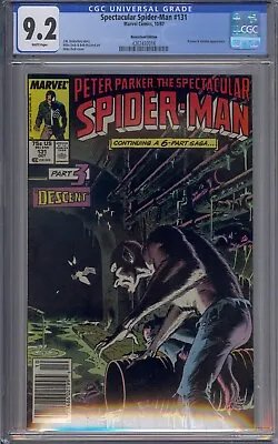 Buy Spectacular Spider-man #131 Cgc 9.2 Kraven's Last Hunt Newsstand White Pages • 38.42£