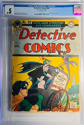 Buy 1943 Detective Comics 80 CGC .5 Two-Face Cover And Story • 404.30£