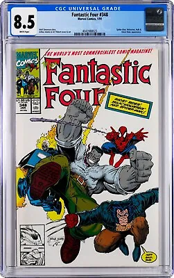 Buy Fantastic Four #348 CGC 8.5 (Jan 1991, Marvel) Spider-Man, Wolverine, Hulk App. • 27.18£