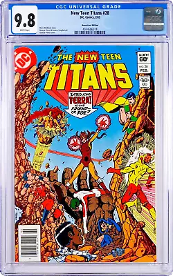 Buy New Teen Titans #28 CGC 9.8 (Feb 1983, DC) 2nd Terra App. & Origin, Newsstand • 63.96£