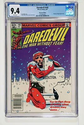 Buy Daredevil #182 CGC 9.4 Newsstand 1982 Marvel Comic Frank Miller • 78.84£