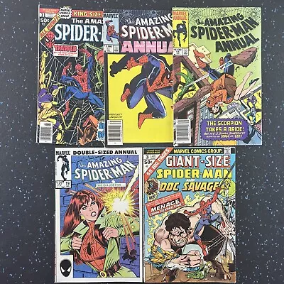 Buy Amazing Spider-Man Lot Annual #11 #17 #18 19 & Giant-Size #3 (NEWSTAND) FN To VF • 15.83£