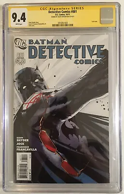 Buy FINAL VOLUME 1 ISSUE Detective Comics Batman #881 CGC 9.4 NM SIGNED Black Mirror • 119.88£