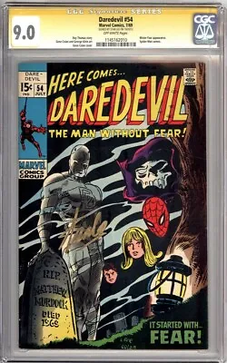 Buy Daredevil #54 Cgc 9.0 Signature Series Signed Stan Lee Uncle Collection Marvel • 699.95£