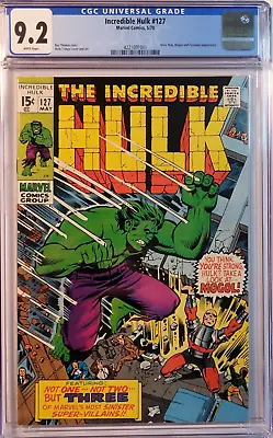 Buy 1970 Incredible Hulk 127 CGC 9.2 • 177.40£