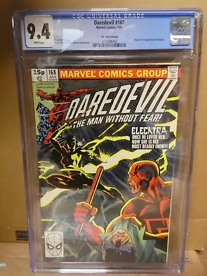 Buy Marvel Comics CGC 9.4  Daredevil 168 1st Appearance Origin Elektra Defenders • 499.99£