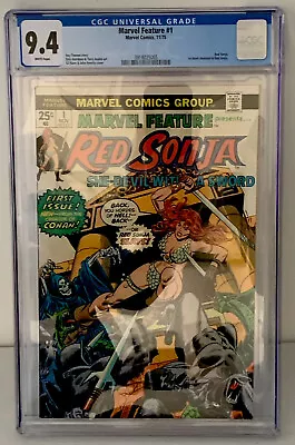 Buy Marvel Feature #1 CGC 9.4 Marvel Comics Nov 1975 1st Book Devoted To Red Sonja • 205£