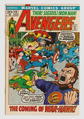Buy Avengers #98 VFN- 7.5 Versus War-Hawk • 43£