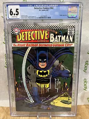 Buy Detective Comics #362 CGC 6.5 OW DC Comics 4/67 - 1967 Batman Riddler Appearance • 79.29£