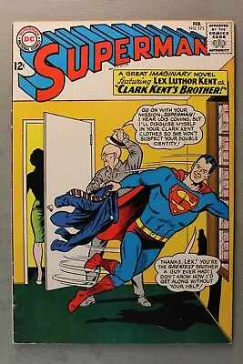 Buy SUPERMAN No. 175 Feb. *65* Featuring: Lex Luthor Kent As  Clark Kent's Brother!  • 38.74£