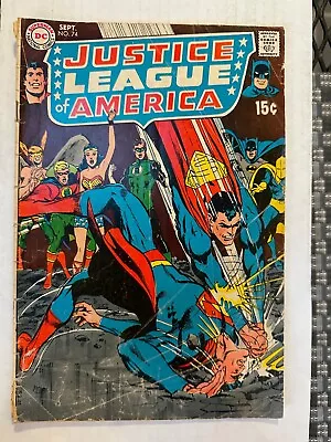 Buy Justice League Of America #74 Comic Book  Death Of 1st Black Canary & Larry Lanc • 5.06£