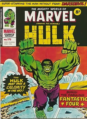 Buy The Mighty World Of Marvel Starring The Incredible Hulk #175 Jan 1976 VFINE- 7.5 • 3.50£