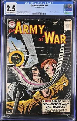 Buy Our Army At War #83 - D.C. Comics 1959 CGC 2.5 First True Sgt. Rock Appearance. • 2,223.37£
