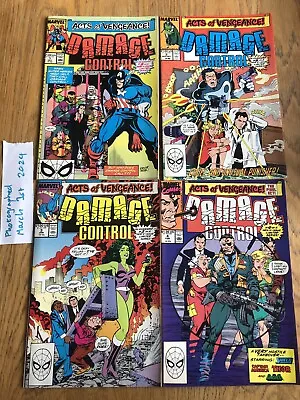 Buy DAMAGE CONTROL Vol 2, Acts Of Vengeance, 1-4 Complete Set 1989 MARVEL Comic • 6£