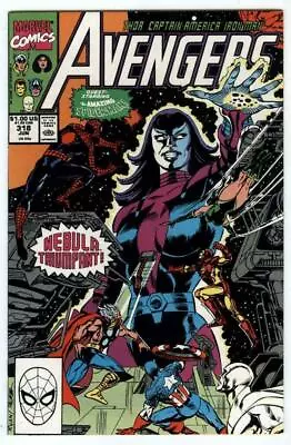 Buy Avengers #318 Spider-Man Nebula Quasar Captain America Iron Man Thor June 1990  • 8.03£