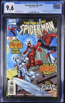 Buy Amazing Spiderman #430, CGC 9.6, 1st App Carnage, Cosmic Silver Surfer, 1998 • 60.25£