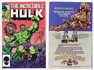 Buy Incredible Hulk #314 (VF+ 8.5) Juggernaut MODOK Leader Byrne Cover 1985 Marvel • 4.79£