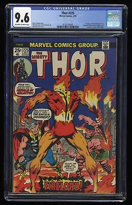 Buy Thor #225 CGC NM+ 9.6 1st Appearance Of Firelord! John Buscema Cover! Marvel • 403.63£